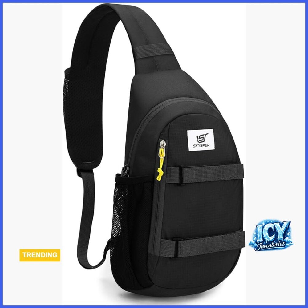 Anti-Theft RFID Crossbody Sling Bag Water-Resistant Polyester Travel Daypack